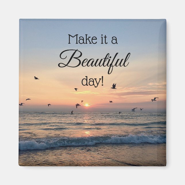 Magnet Day Sunrise Beach Magnet (Devant)