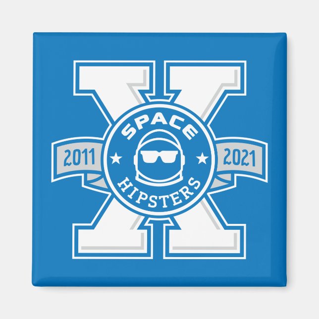 Magnet de 2 po du logo Space Hipsters® X (Devant)