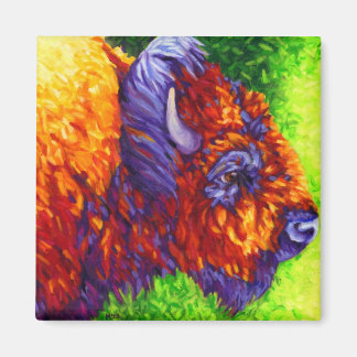 Magnet de bison rouge