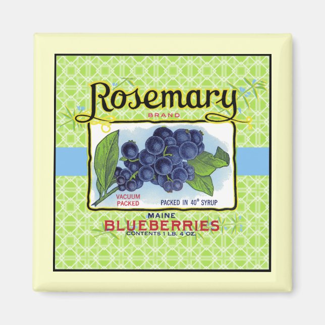 Magnet de bleuets de romarin (Devant)