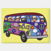 Magnet de bus de la paix Singe Chaussette