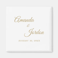Magnet de calligraphie or simple
