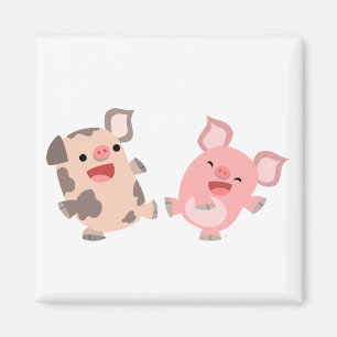 Magnet de caricatures de danse mignonne
