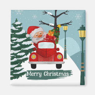 Magnet de Carré de Noël Père Noël