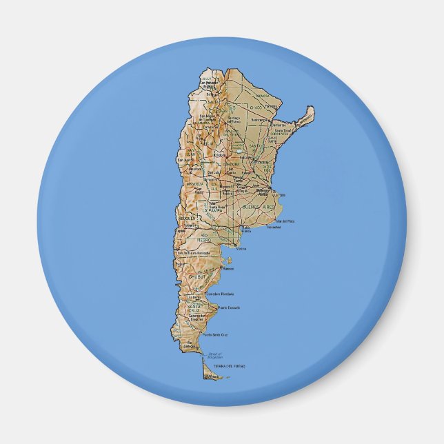 Magnet de carte Argentine (Devant)