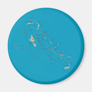 Magnet de carte Bahamas