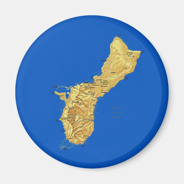 Magnet de carte de Guam (Devant)