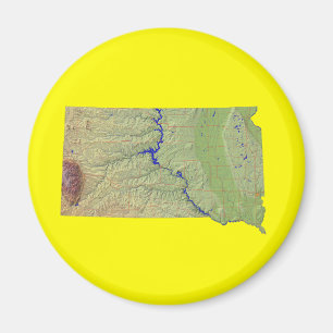 Magnet de carte du Dakota du Sud