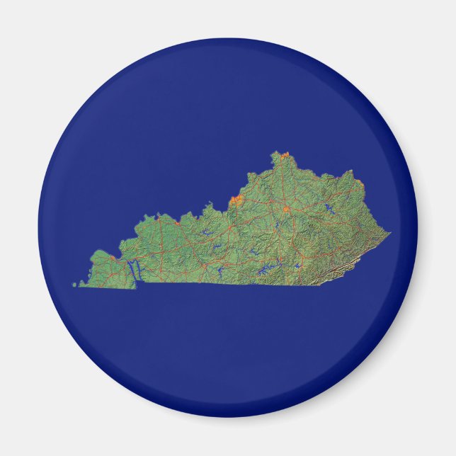 Magnet de carte du Kentucky (Devant)