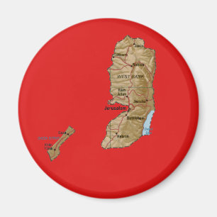 Magnet de carte Palestine