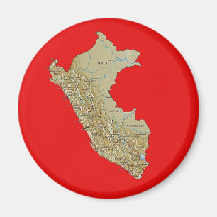 Magnet de carte Pérou