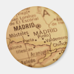 Magnet de carte Vintage Madrid