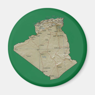 Magnet de cartes d'Algérie
