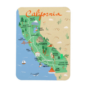 Magnet de cartes de Californie
