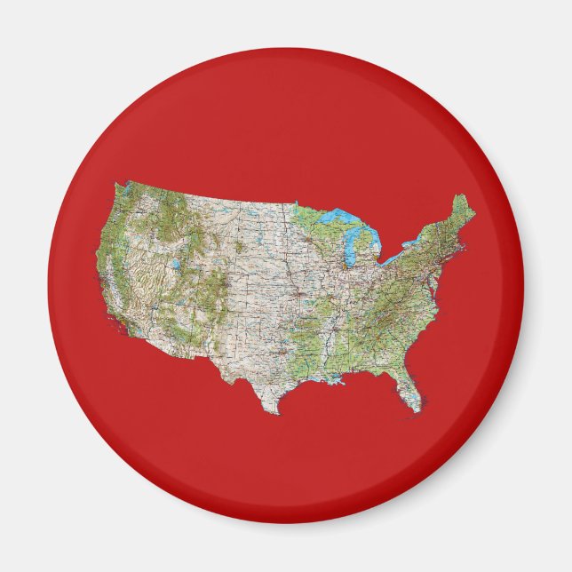 Magnet de cartes USA (Devant)