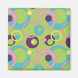 Magnet de cercles verts funky