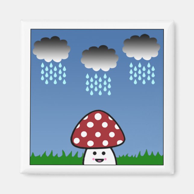 Magnet de champignons de Kawaii (Devant)