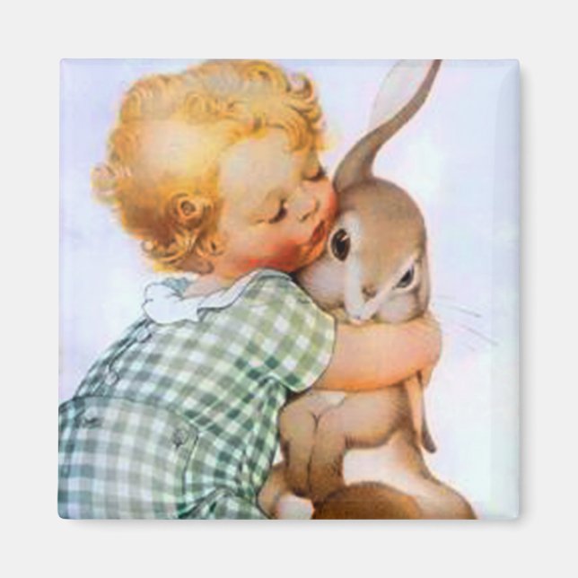 Magnet de charrette de Pâques Bunny (Devant)