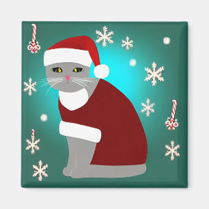 Magnet de chat de Noël