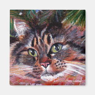 Magnet de chat de Noël