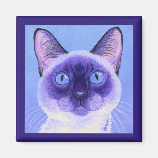 Magnet de chat de Siamese (Devant)