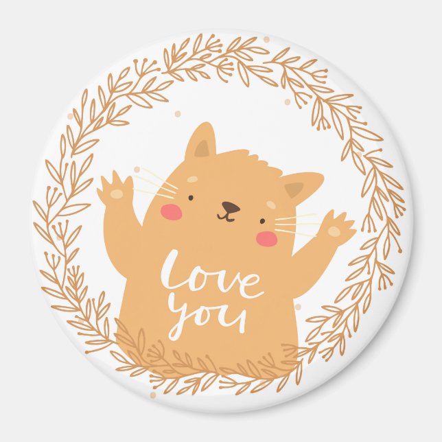 Magnet de chat mignon (Devant)