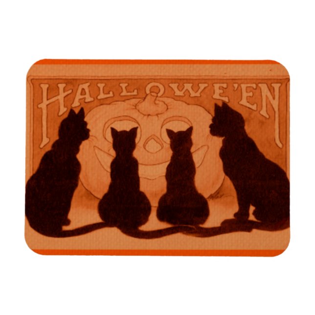 Magnet de chats d'Halloween (Horizontal)