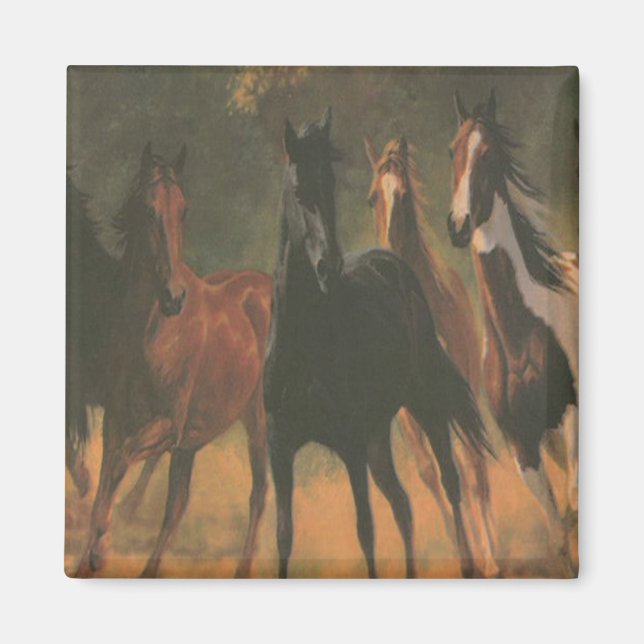 Magnet de Chevaux sauvages (Devant)