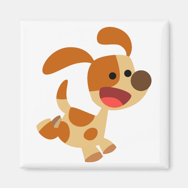 Magnet de chien de dessin mignon (Devant)
