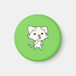 Magnet de chien de Kitten - Vert