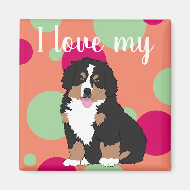 Magnet de Chien de Montagne Bernese (Devant)
