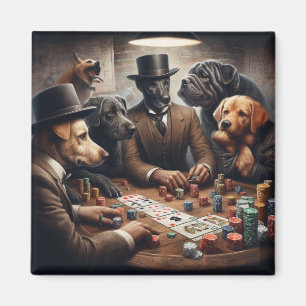 Magnet de chiens de poker