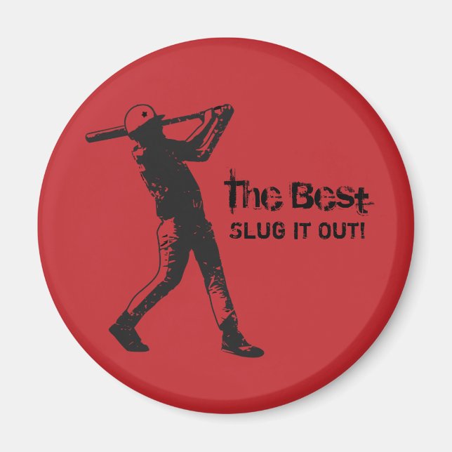 Magnet de citation du joueur de baseball Slugger (Devant)