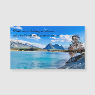 Magnet de citation inspirante de photo de lac de m