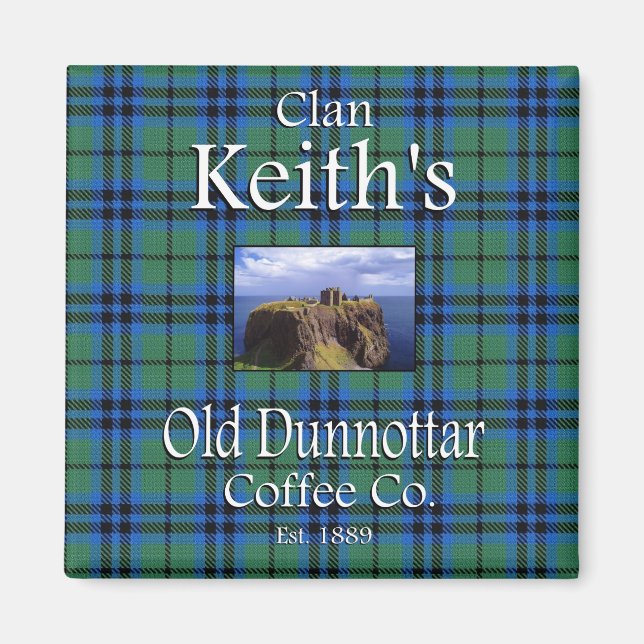Magnet de Clan Keith's Old Dunnottar Coffee Co. (Devant)