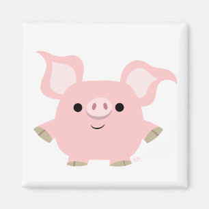 Magnet de cochon de dessin très court
