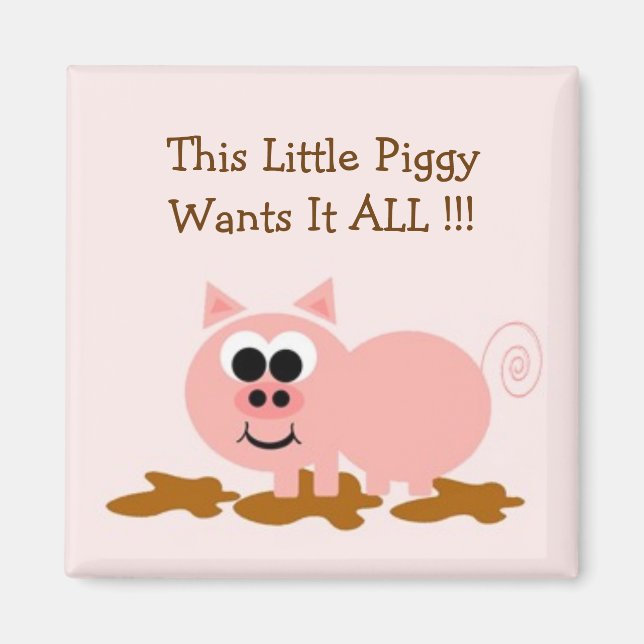 Magnet de cochon mignon (Devant)
