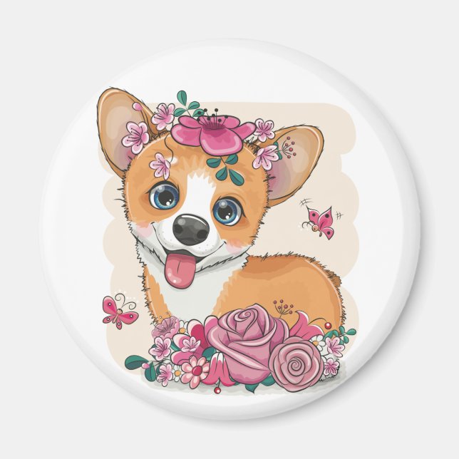 Magnet de Corgi mûre (Devant)