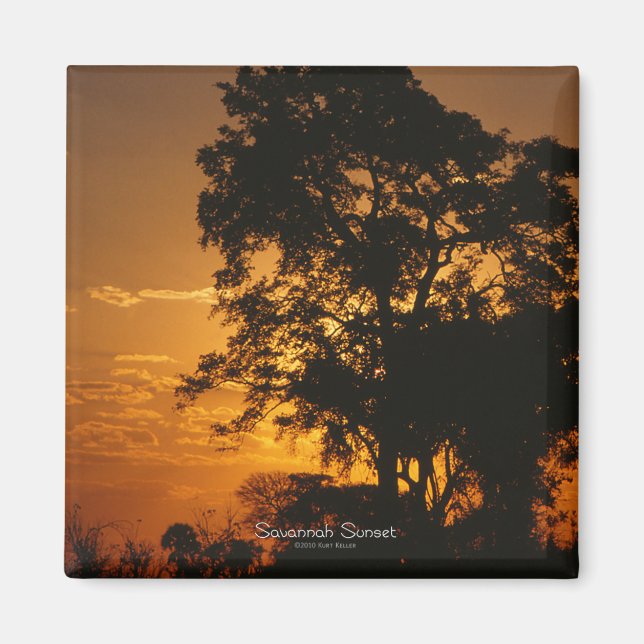 Magnet de coucher de soleil Savannah (Devant)