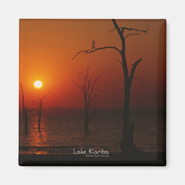 Magnet de coucher de soleil sur le lac Kariba (Devant)
