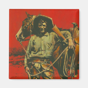 Magnet de cowboy vintage