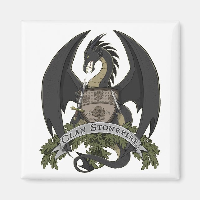 Magnet de crête de dragon noir (Devant)