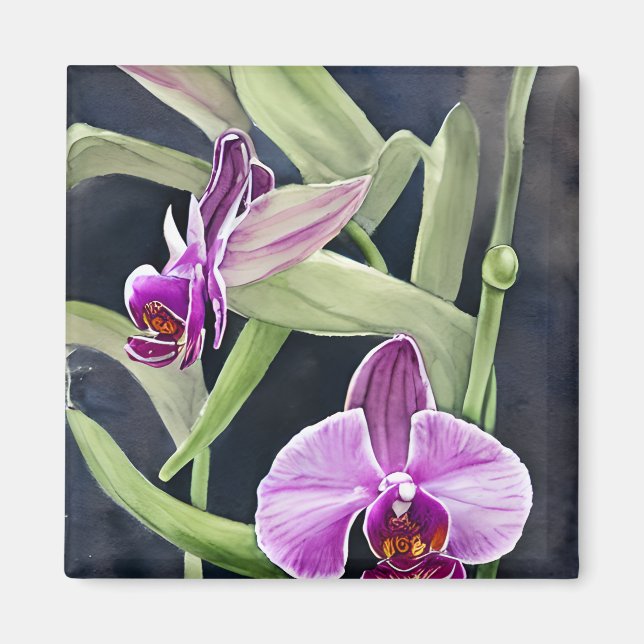 Magnet de cuisine orchidée (Devant)