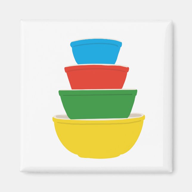 Magnet de cuvettes mélangées Pyrex couleur primair (Devant)