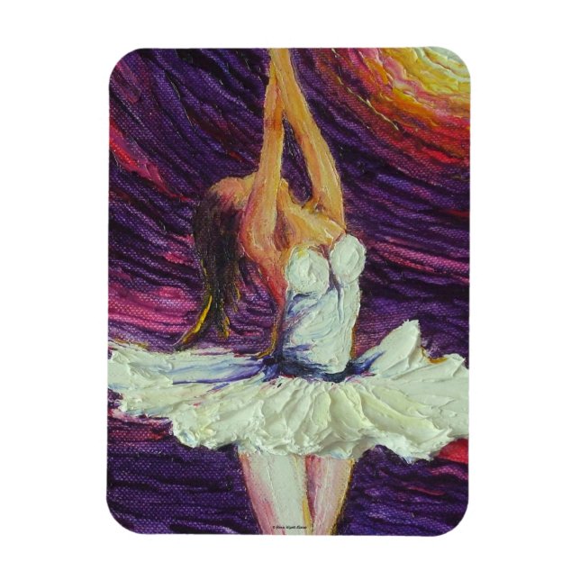 Magnet de danse Ballerina violet (Vertical)