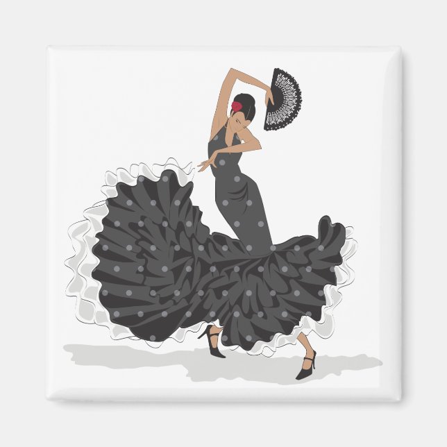 Magnet de danse flamenco (Devant)