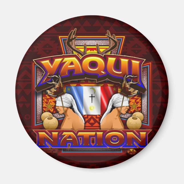 Magnet de danseur de cerfs de la nation Yaqui (Devant)