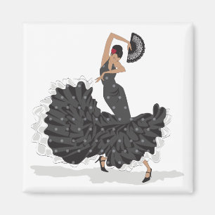 Magnet de danseuse flamenco