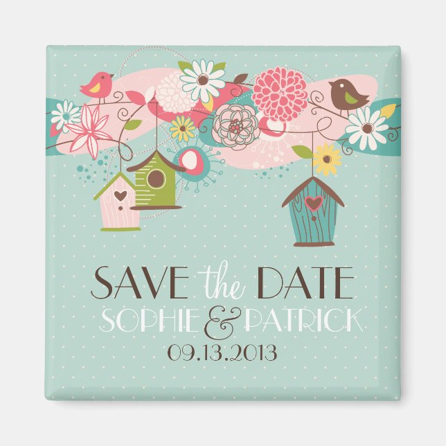 Magnet de dates pour les oiseaux et oiseaux d'oise (Devant)