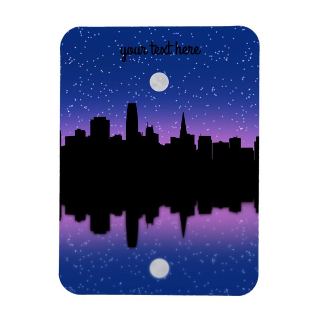 Magnet de dessin Skyline San Francisco #1 (Vertical)